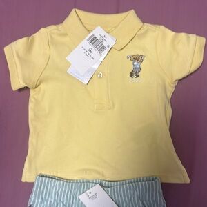 Brand new Ralph Lauren matching summer set in baby